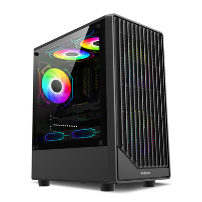 AOCZHTA 爆破手 MATX电竞电脑机箱 散热网孔面板 侧透玻璃 支持M-ATX/ITX主板 USB3.0 电竞DIY台式机机箱