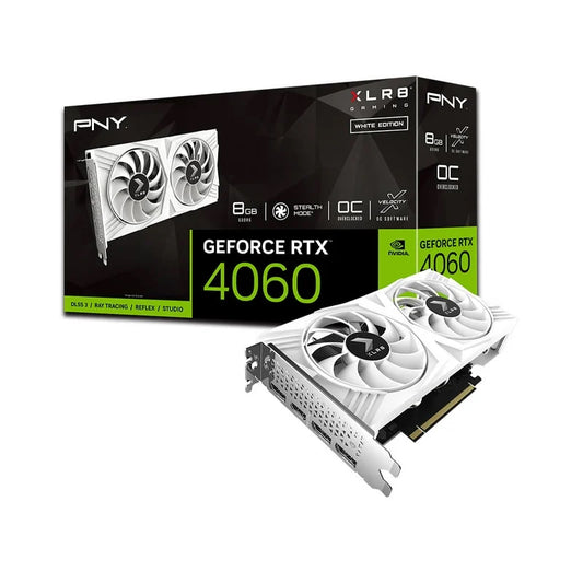 VGA PNY GEFORCE RTX 4060 XLR8 VERTO DUAL FAN WHITE - 8GB GDDR6 [VCG40608DFWXPB1-O]