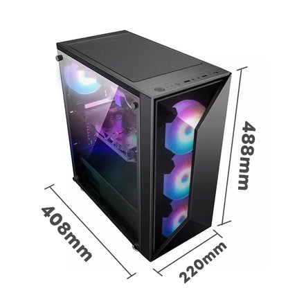 X99 双通王E-ATX/ATX/M-ATX/ITXI游戏电脑透明玻璃ARGB灯光同步电脑机箱