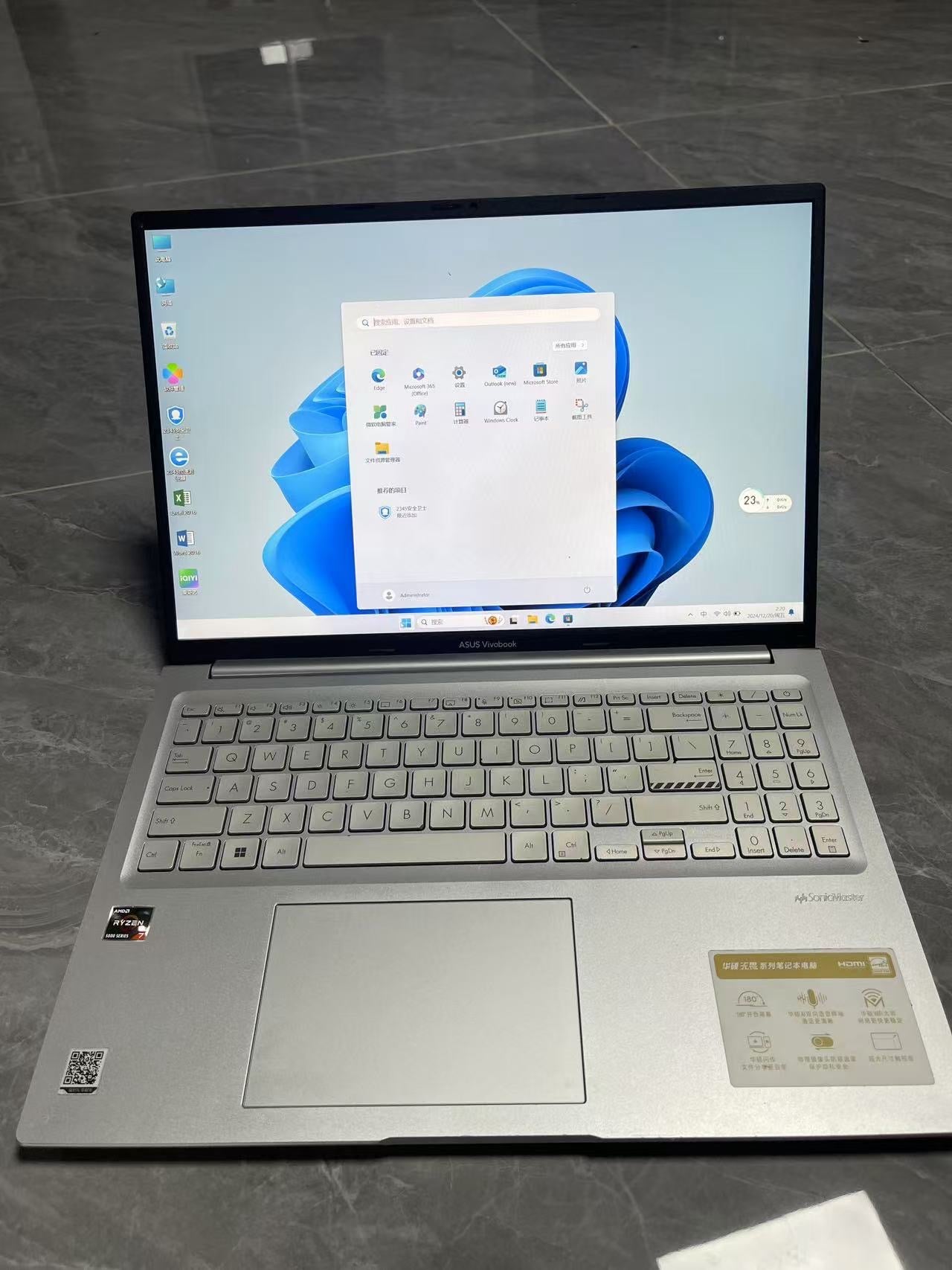 泰国二手华硕笔记本电脑16寸 AMD Ryzen 7 5800H DDR4 16G m.2 512G