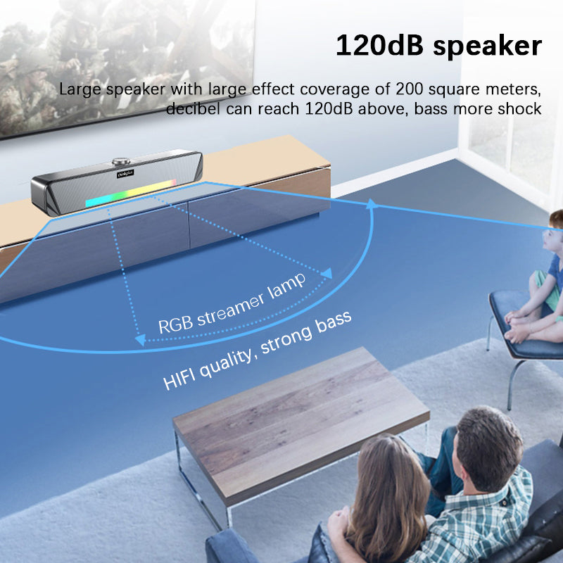 Lenovo Bluetooth Speaker ลำโพงคอมพิวเตอร์ ARGB Bluetooth Speaker