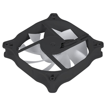 Ice crystal white computer case fan 12CM case cooling fan led fantasy case fan