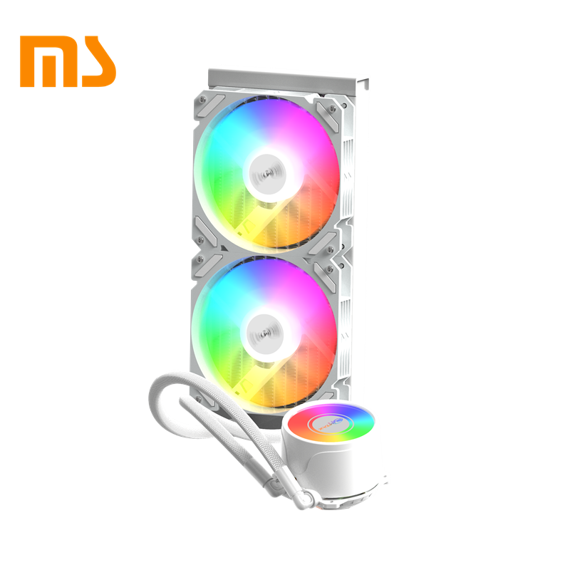 SUMTAX ชุดน้ำระบบปิด Tsunami 240 360 Unlimited Deep Space Lighting ARGB Multi-platform CPU Liquid Cooler รับประกันสินค้า 2 ปี White