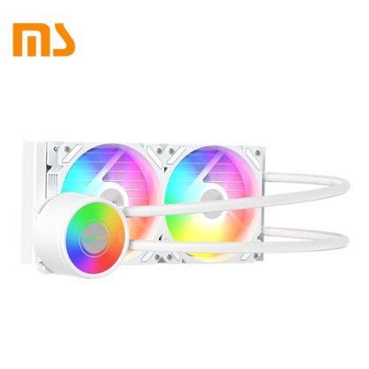 SUMTAX ชุดน้ำระบบปิด Tsunami 120 240 360 Unlimited Deep Space Lighting ARGB Multi-platform CPU Liquid Cooler รับประกันสินค้า 2 ปี White