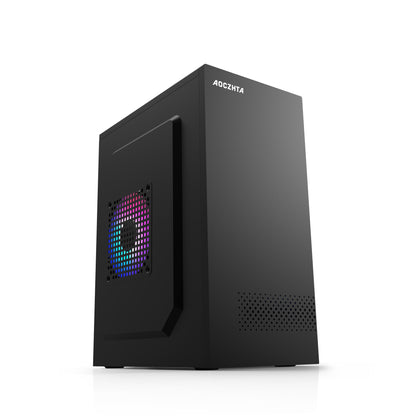 AOCZHTA 小斗士1 MATX商务办公电脑机箱 迷你小机箱 支持Micro-ATX/ITX主板 支持250mm显卡 家用办公DIY台式机机箱 黑色