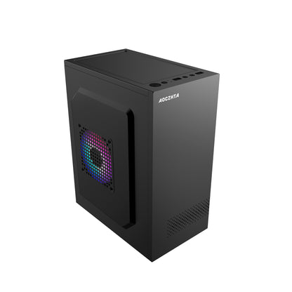 AOCZHTA 小斗士1 MATX商务办公电脑机箱 迷你小机箱 支持Micro-ATX/ITX主板 支持250mm显卡 家用办公DIY台式机机箱 黑色