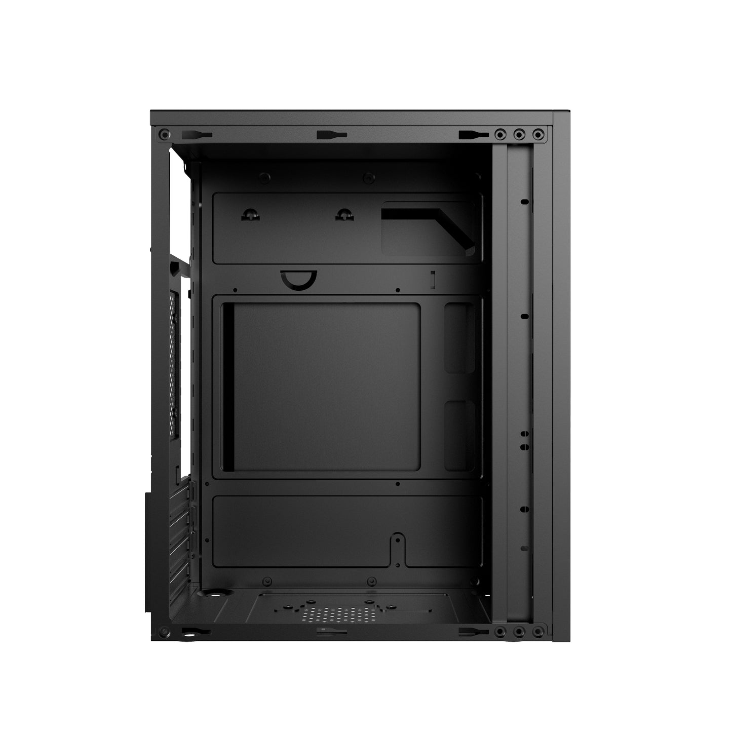 AOCZHTA 小斗士1 MATX商务办公电脑机箱 迷你小机箱 支持Micro-ATX/ITX主板 支持250mm显卡 家用办公DIY台式机机箱 黑色