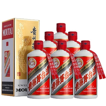 เหมาไถ (MOUTAI) ประเทศไทย Feitian 53% ABV ไป่จิ่วรสซอส 500มล. x 6 ขวด จำหน่ายแบบยกลังหรือเป็นลัง