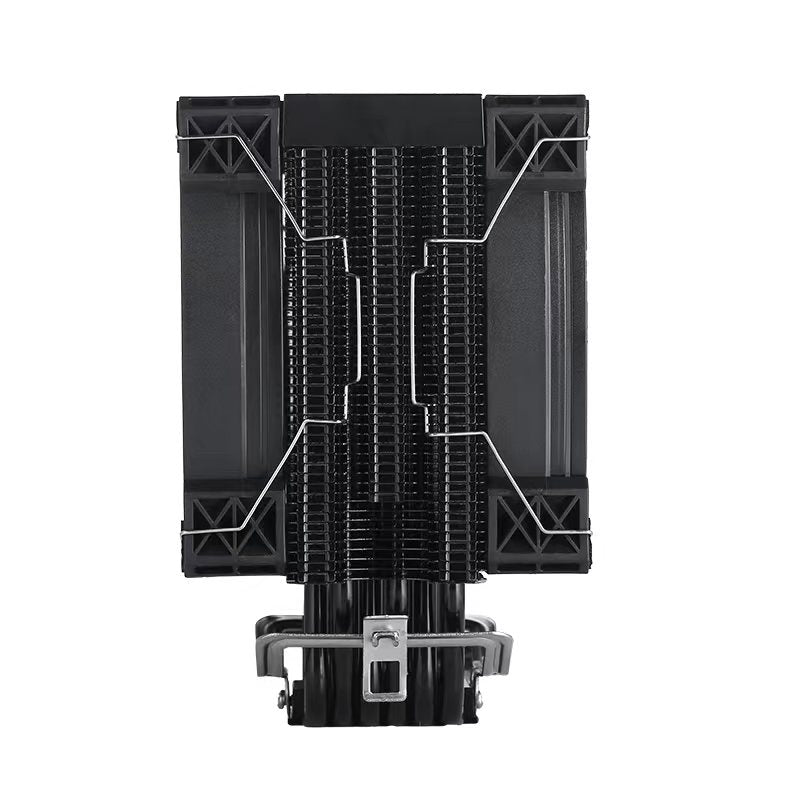 Prism Black ARGB Dual Fan 4 Heat Pipe Top Cover Illuminated CPU Cooler Available in Black and White 