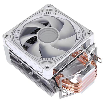 Prism Black ARGB Dual Fan 4 Heat Pipe Top Cover Illuminated CPU Cooler Available in Black and White 