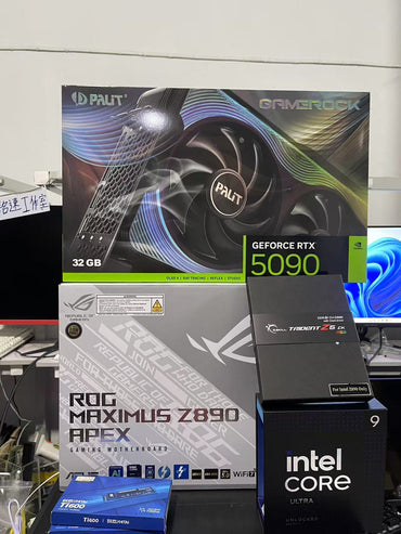เกมมิ่งคอมพิวเตอร์ระดับไฮเอนด์ตระกูล ROG INTEL CORE ULTRA 9 285K DDR5 48GB ROG MAXIMUS Z890 HERO 2TB RTX 5090 32G โฮสต์คอมพิวเตอร์เกมดนตรีอิเล็กทรอนิกส์ AI พร้อมคีย์บอร์ดเชิงกล K70 RGB