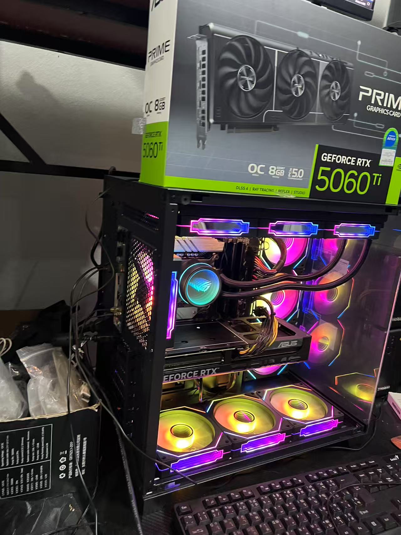 15-14600KF 32GB 华硕 B760M 1TB 华硕RTX5060TI 8G AI直播游戏电脑主机