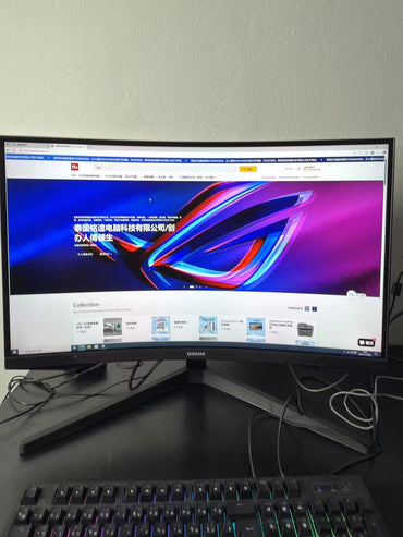 จอมอนิเตอร์เกมมิ่งโค้ง Samsung 27" Odyssey G5 (165Hz) มือสอง ซื้อในเดือนมกราคม 2568 จอมอนิเตอร์ประเทศไทย 
