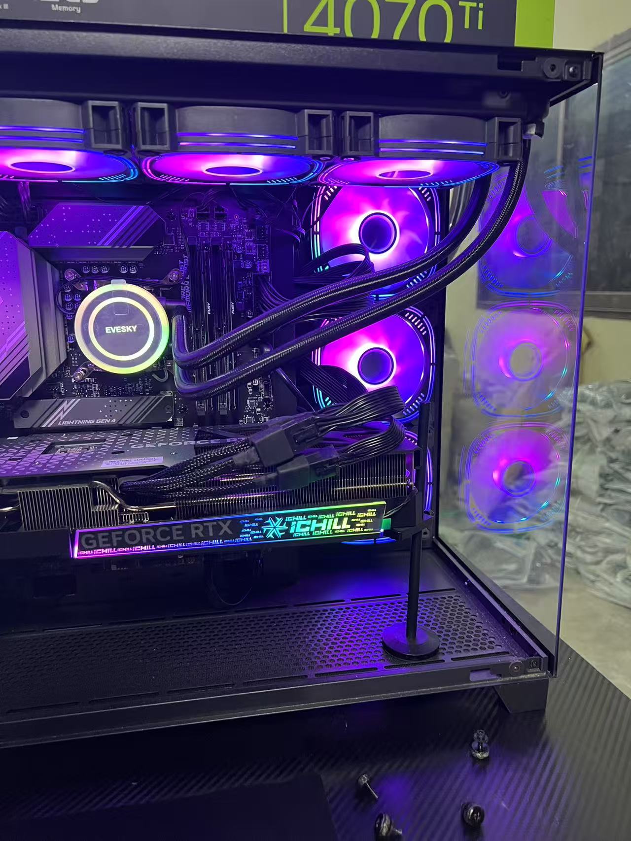 酷睿i7-14700F二十核 DDR5 64G 硬盘M.2 1TB  微星B760 GeForce RTX 4070 T SUPER游戏显卡