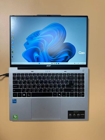 笔记本电脑 宏碁英特尔第十三代酷睿 i3-1305U  内存8GB DDR5 4800 硬盘M.2 512GB 16英寸笔记本电脑 超薄