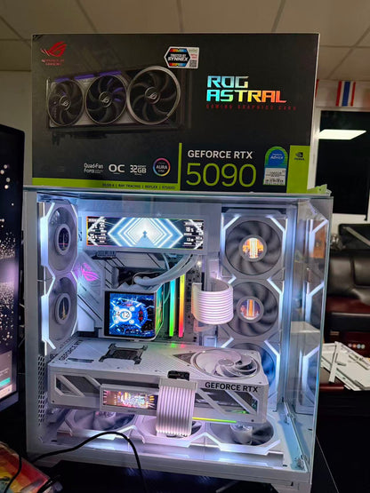 RTX5090D白火神旗舰电脑｜AMD RYZEN 7 9800X3D｜ROG B850-A｜48GB DDR5｜白色海景房电竞AI工作站