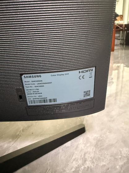 【准新机】Samsung S24C330GAE 24英寸 IPS 100Hz FHD 办公显示器 电竞显示器