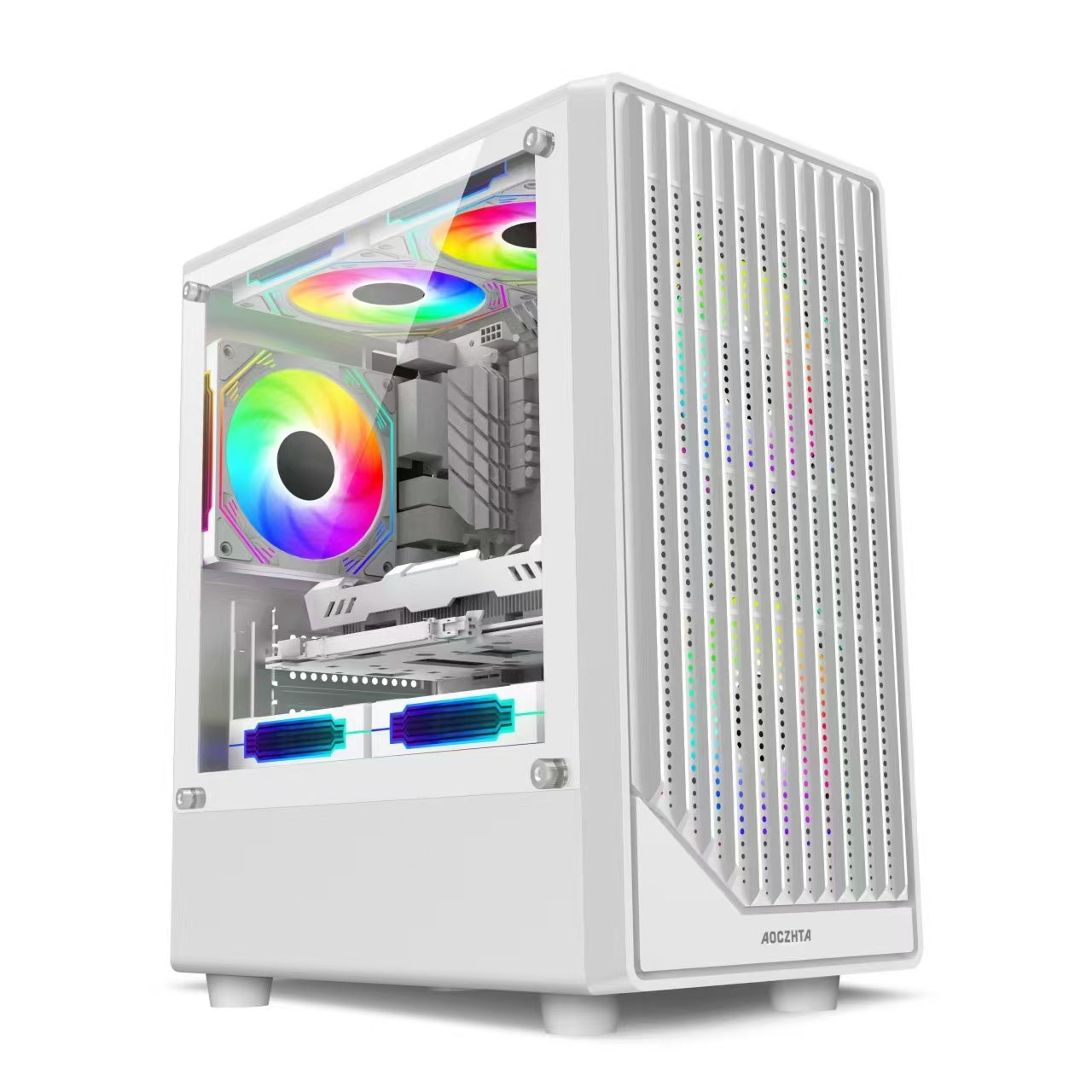AOCZHTA 爆破手 MATX电竞电脑机箱 散热网孔面板 侧透玻璃 支持M-ATX/ITX主板 USB3.0 电竞DIY台式机机箱