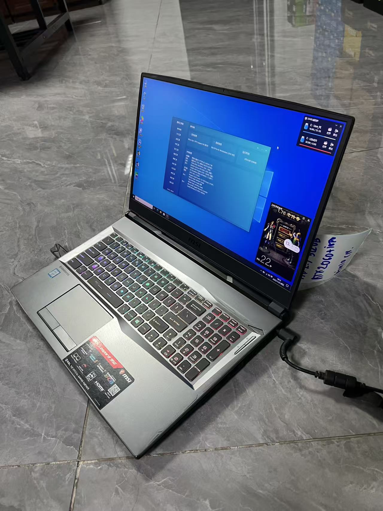 二手 微星笔记本 酷睿i7-9750H DDR4 16GB  512GB RTX2060笔记本 游戏本 电池有问题 要带电使用  泰国现货