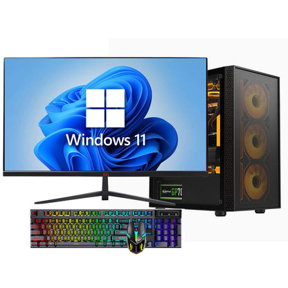 27英寸165HZ电竞直播AI电脑 第十二代酷睿i5-12400F六核 内存32G M.2 512GB H610M RTX5060 8G显卡