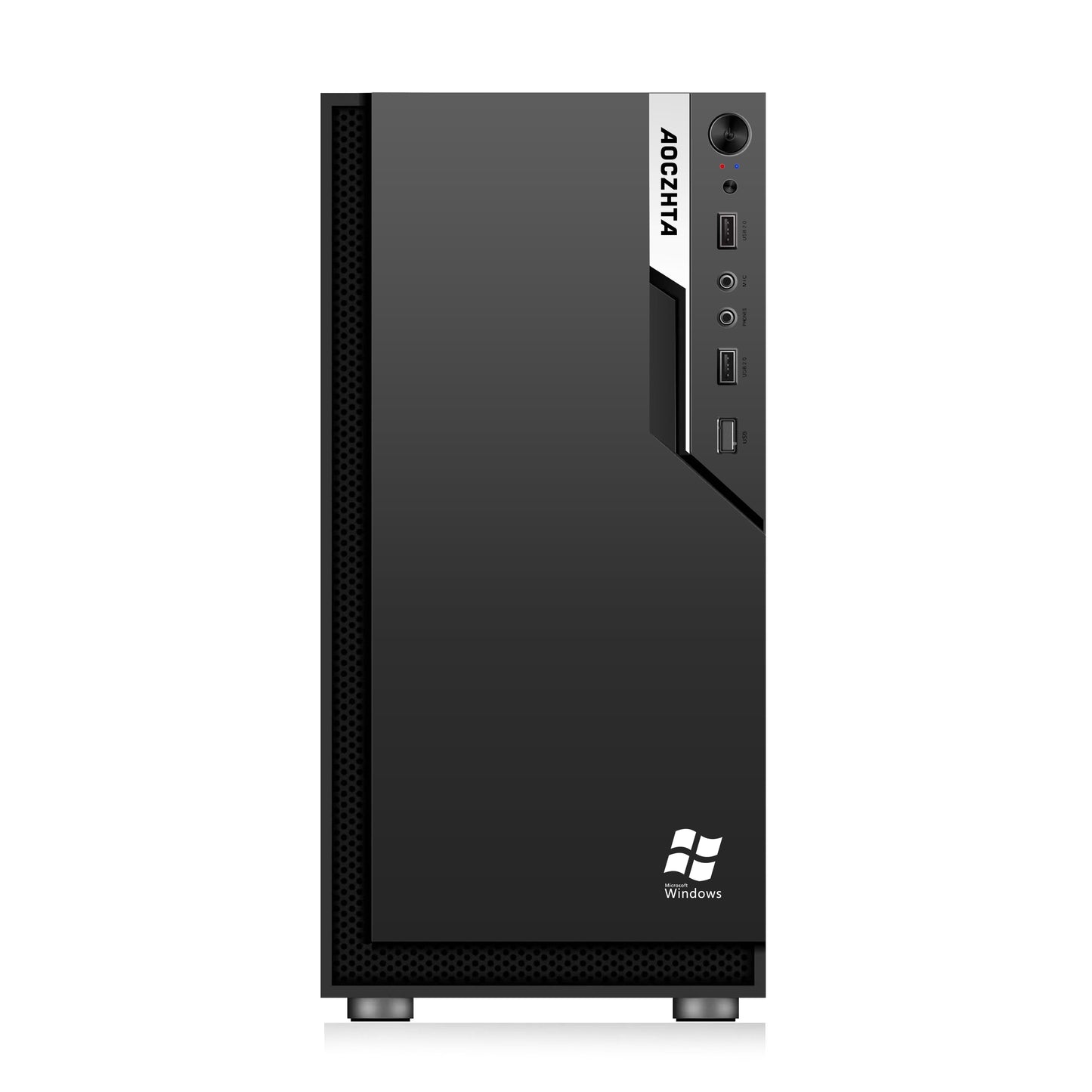 AOCZHTA 小斗士3 MATX商务办公电脑机箱 迷你小机箱 支持Micro-ATX/ITX主板 支持250mm显卡 家用办公DIY台式机机箱 黑色