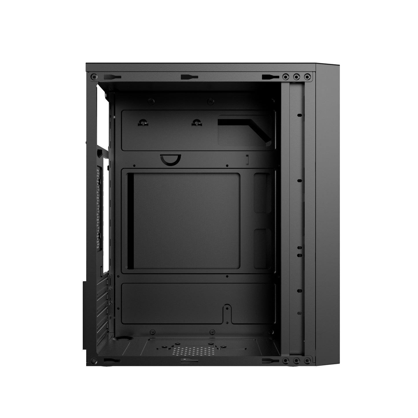 AOCZHTA 小斗士3 MATX商务办公电脑机箱 迷你小机箱 支持Micro-ATX/ITX主板 支持250mm显卡 家用办公DIY台式机机箱 黑色