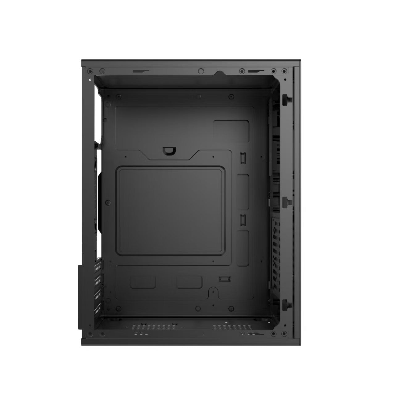 AOCZHTA 战斗者 MATX商务办公电脑机箱 拉丝面板机箱 支持M-ATX/ITX主板 支持250mm显卡 办公家用DIY台式机机箱 黑色