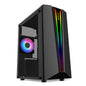 AOCZHTA 炫彩3号 ATX电竞电脑机箱 RGB灯效侧透机箱 支持ATX/Micro-ATX/ITX主板 USB3.0 支持310mm显卡 商务办公DIY游戏机箱 黑色