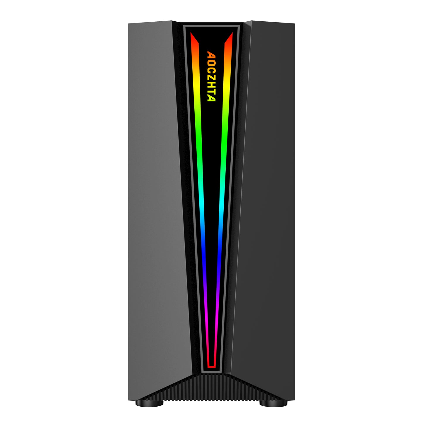 AOCZHTA 炫彩3号 ATX电竞电脑机箱 RGB灯效侧透机箱 支持ATX/Micro-ATX/ITX主板 USB3.0 支持310mm显卡 商务办公DIY游戏机箱 黑色