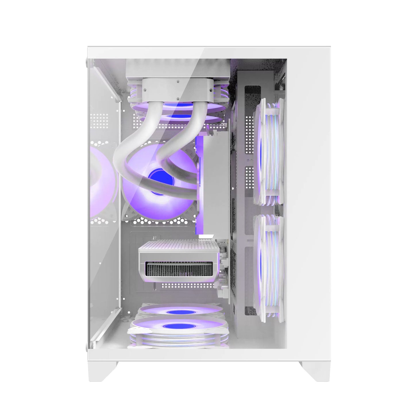 海景房mini全景无立柱电脑机箱台式主机matx水冷侧透