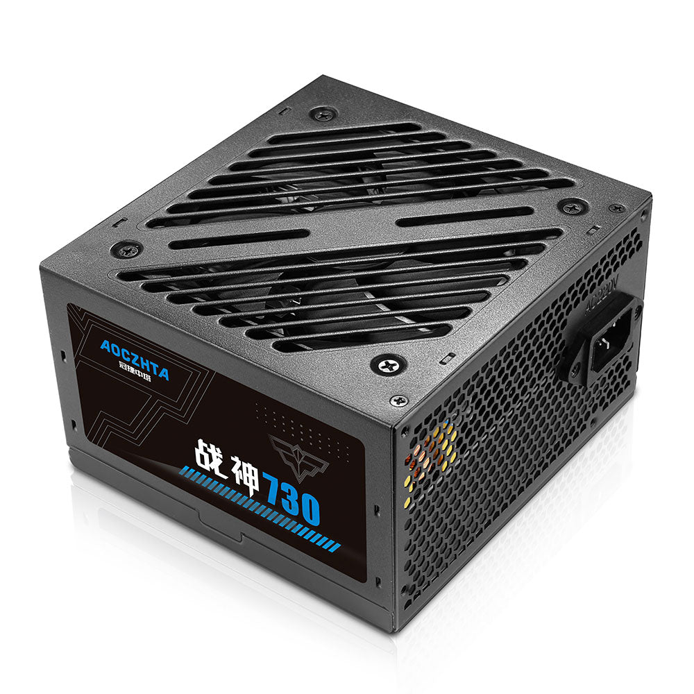 AOCZHTA 战神730 台式电脑电源 额定500W ATX电源 12CM静音风扇 双6+2Pin显卡供电 背线设计 支持Intel/AMD 游戏电脑电源