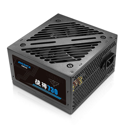 AOCZHTA 战神730 台式电脑电源 额定500W ATX电源 12CM静音风扇 双6+2Pin显卡供电 背线设计 支持Intel/AMD 游戏电脑电源