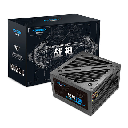 AOCZHTA 战神730 台式电脑电源 额定500W ATX电源 12CM静音风扇 双6+2Pin显卡供电 背线设计 支持Intel/AMD 游戏电脑电源