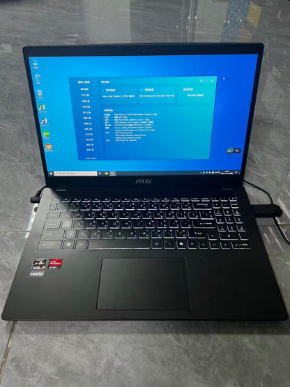 二手微星笔记本电脑Ryzen 5 7530U 8GB DDR4 M.2 512GB固态硬盘 笔记本电脑 泰国现货