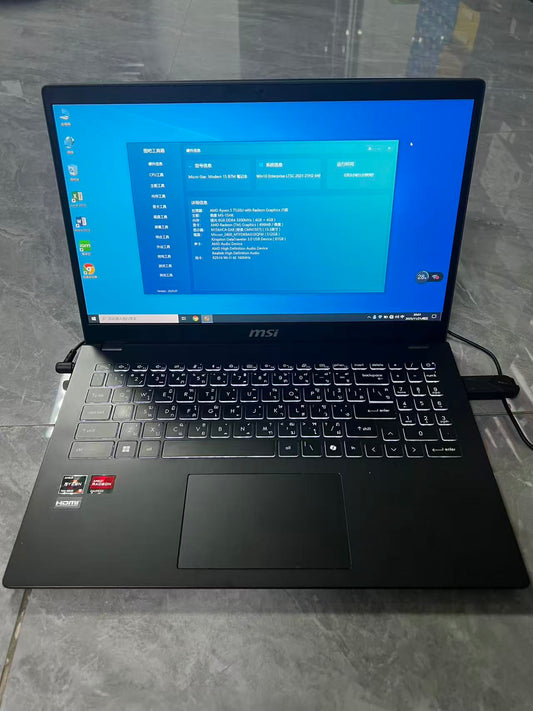 二手微星笔记本电脑Ryzen 5 7530U 8GB DDR4 M.2 512GB固态硬盘 笔记本电脑 泰国现货