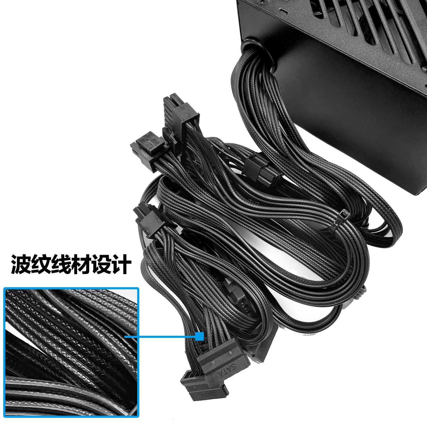 AOCZHTA 战神930 台式电脑电源 额定750W 主动式PFC 双CPU供电 双6+2Pin显卡接口 12CM静音风扇 ATX游戏电源 支持Intel AMD