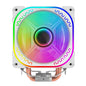 Prism Black ARGB Dual Fan 4 Heat Pipe Top Cover Illuminated CPU Cooler Available in Black and White 