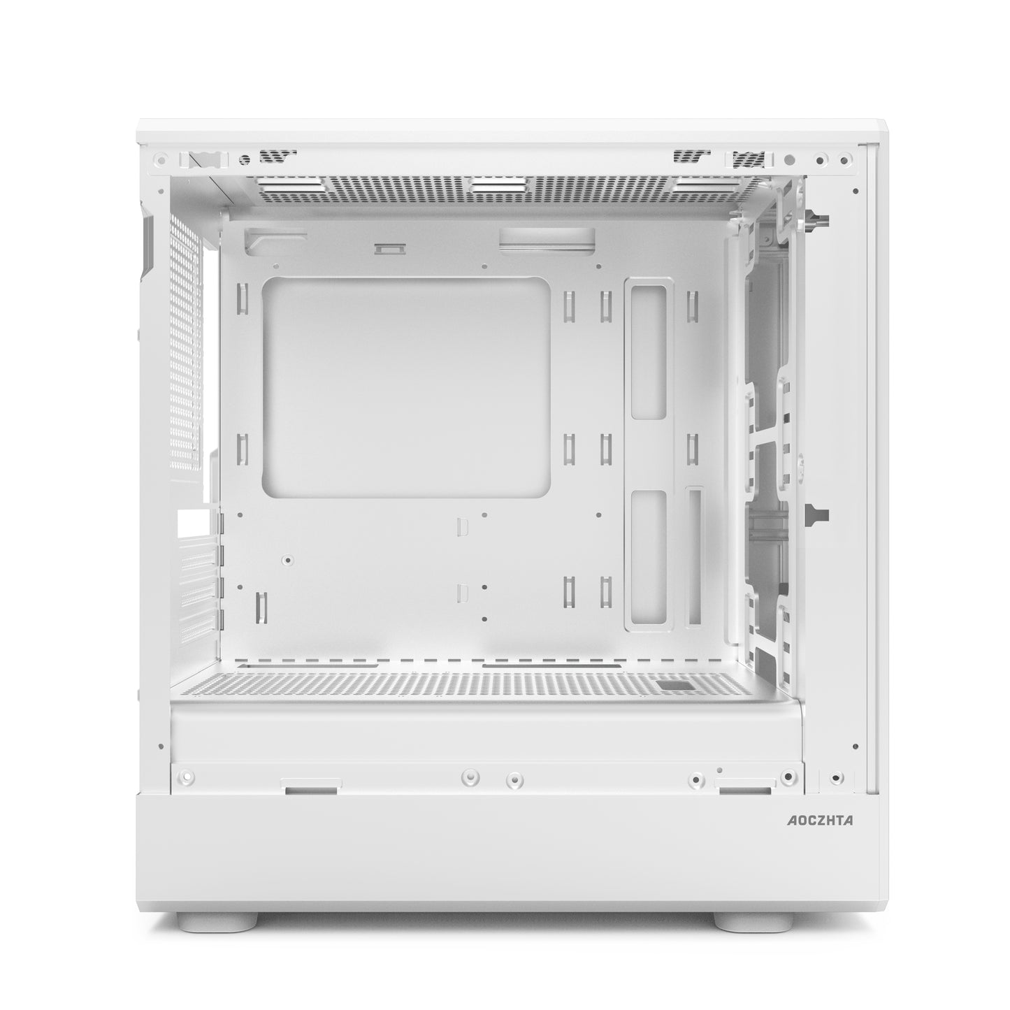 AOCZHTA 高品GJ-5 MATX电竞电脑机箱 白色  铁网散热侧透机箱 支持M-ATX/ITX主板 支持240/280水冷 USB3.0 DIY游戏机箱 黑色