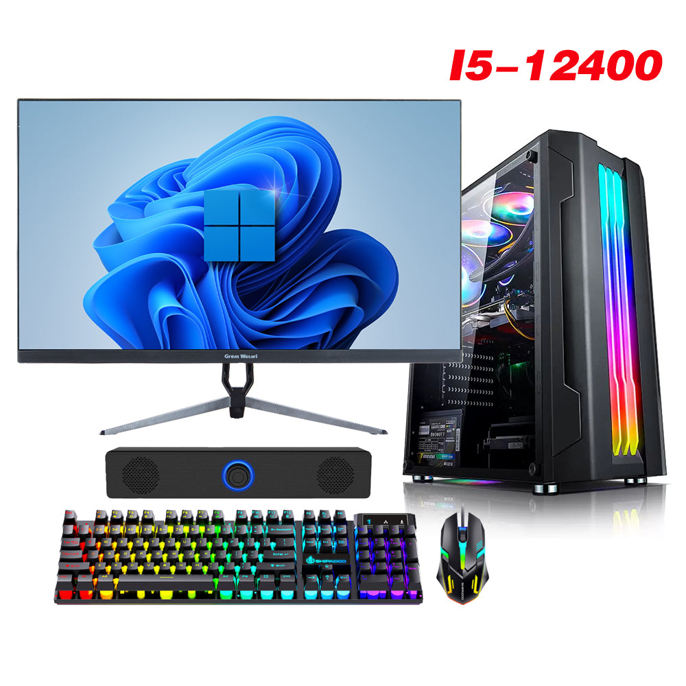 คอมพิวเตอร์เดสก์ท็อป Intel® Core™ i5-12400 เต็มรูปแบบขนาด 27 นิ้ว DDR4 16GB M.2 512GB