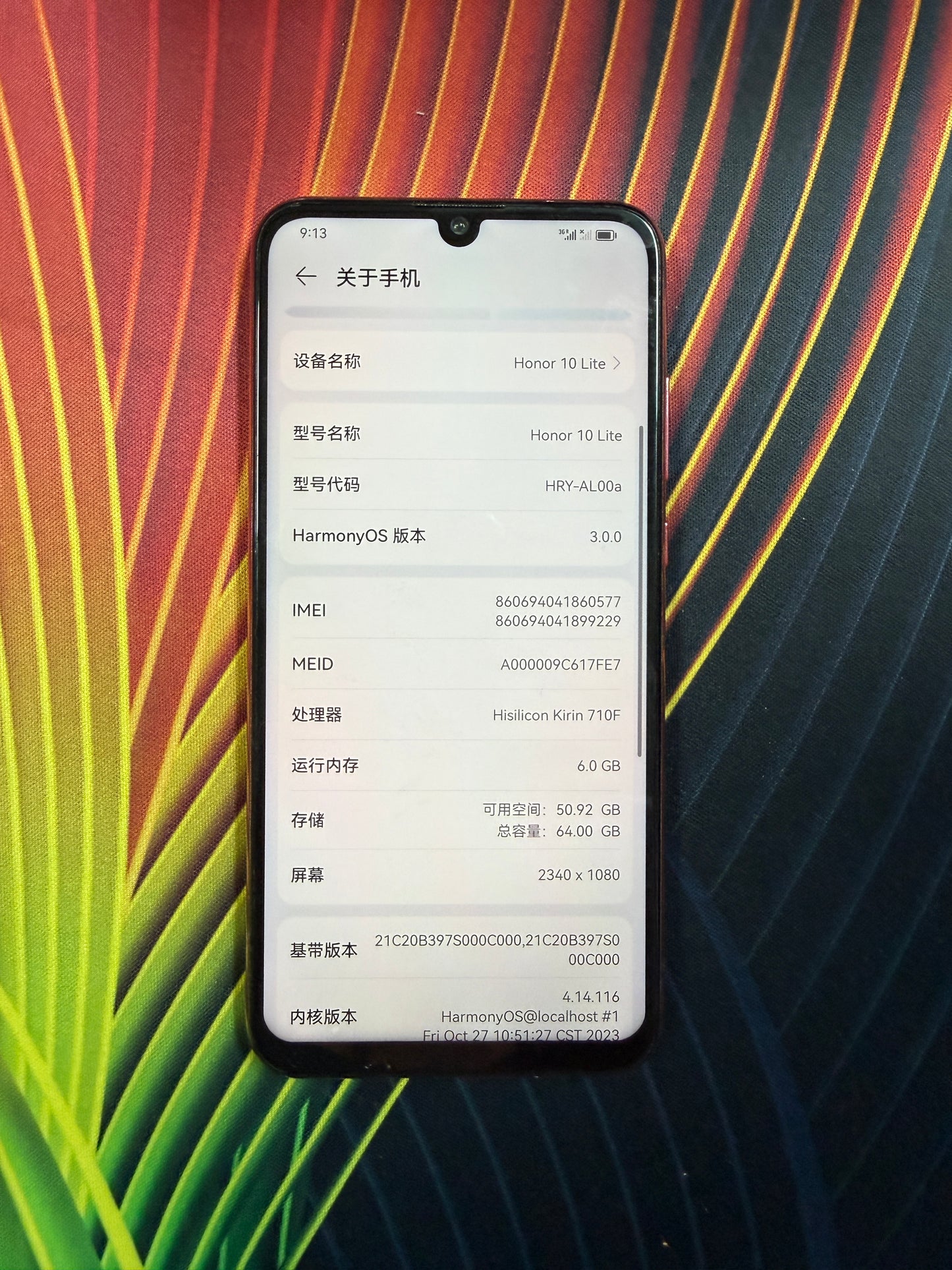 华为 Honor 10 Lite 6G 128G  工作手机 4支打包价5000泰铢