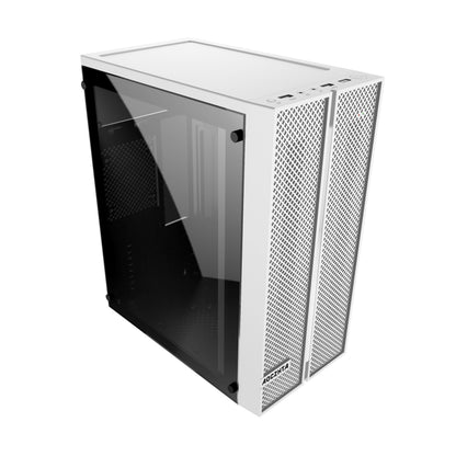 AOCZHTA 炫彩K2 MATX电竞电脑机箱 铁网散热侧透机箱 支持Micro-ATX/ITX主板 支持250mm显卡 商务办公DIY游戏机箱 黑色