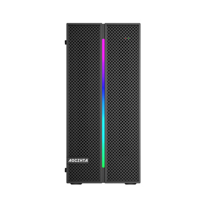 AOCZHTA 炫彩K2 MATX电竞电脑机箱 铁网散热侧透机箱 支持Micro-ATX/ITX主板 支持250mm显卡 商务办公DIY游戏机箱 黑色