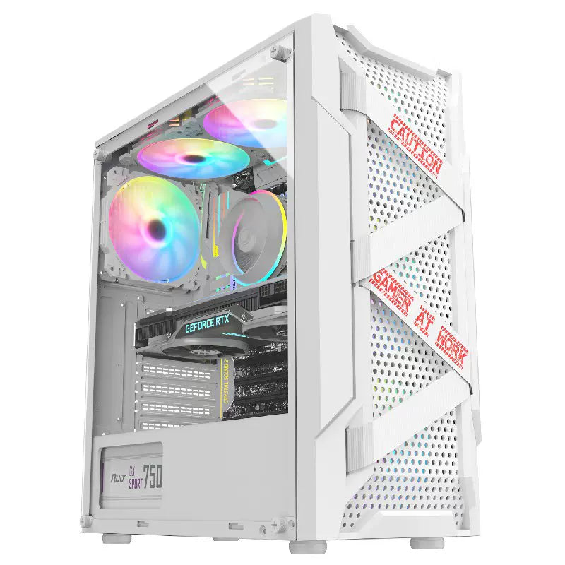 EVESKY Titan Pro computer case desktop full side transparent game water cooling ATX large board back line case 
