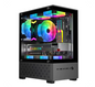 T8 海景房电竞机箱｜MATX / ITX｜全景侧透｜支持280mm显卡｜167mm风冷｜黑色电脑机箱