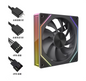 Jiuweihu Prism 7 ARGB Case Fan | 12CM PWM Smart Speed Control | 5V ARGB Aura Sync | Silent High Airflow | Gaming DIY PC Fan