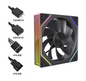 Jiuweihu Prism 7 ARGB Case Fan | 12CM PWM Smart Speed Control | 5V ARGB Aura Sync | Silent High Airflow | Gaming DIY PC Fan