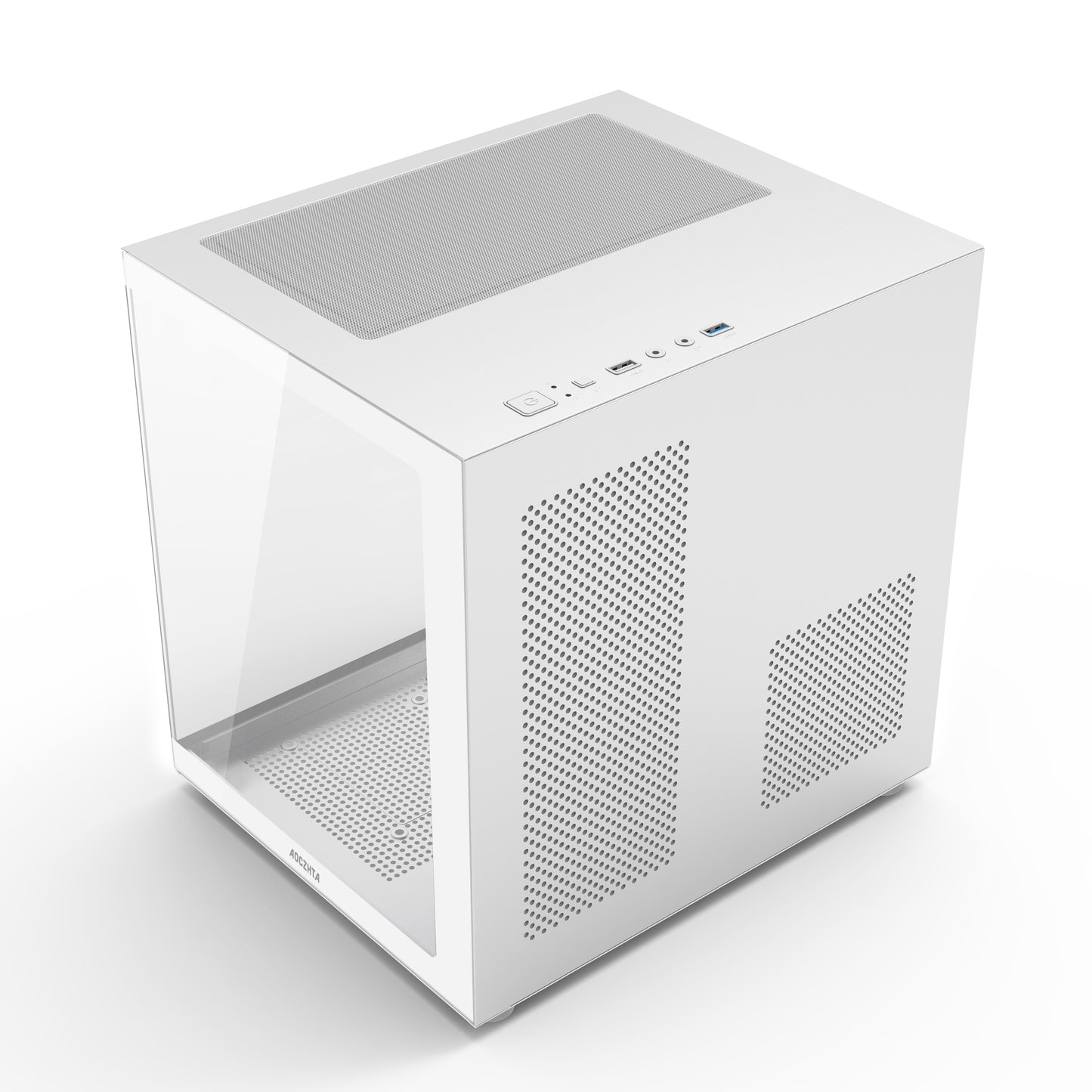 AOCZHTA 海景房S MATX海景房电脑机箱 双面钢化玻璃侧透 支持240水冷 USB3.0 支持320mm显卡 DIY电竞游戏机箱 黑色