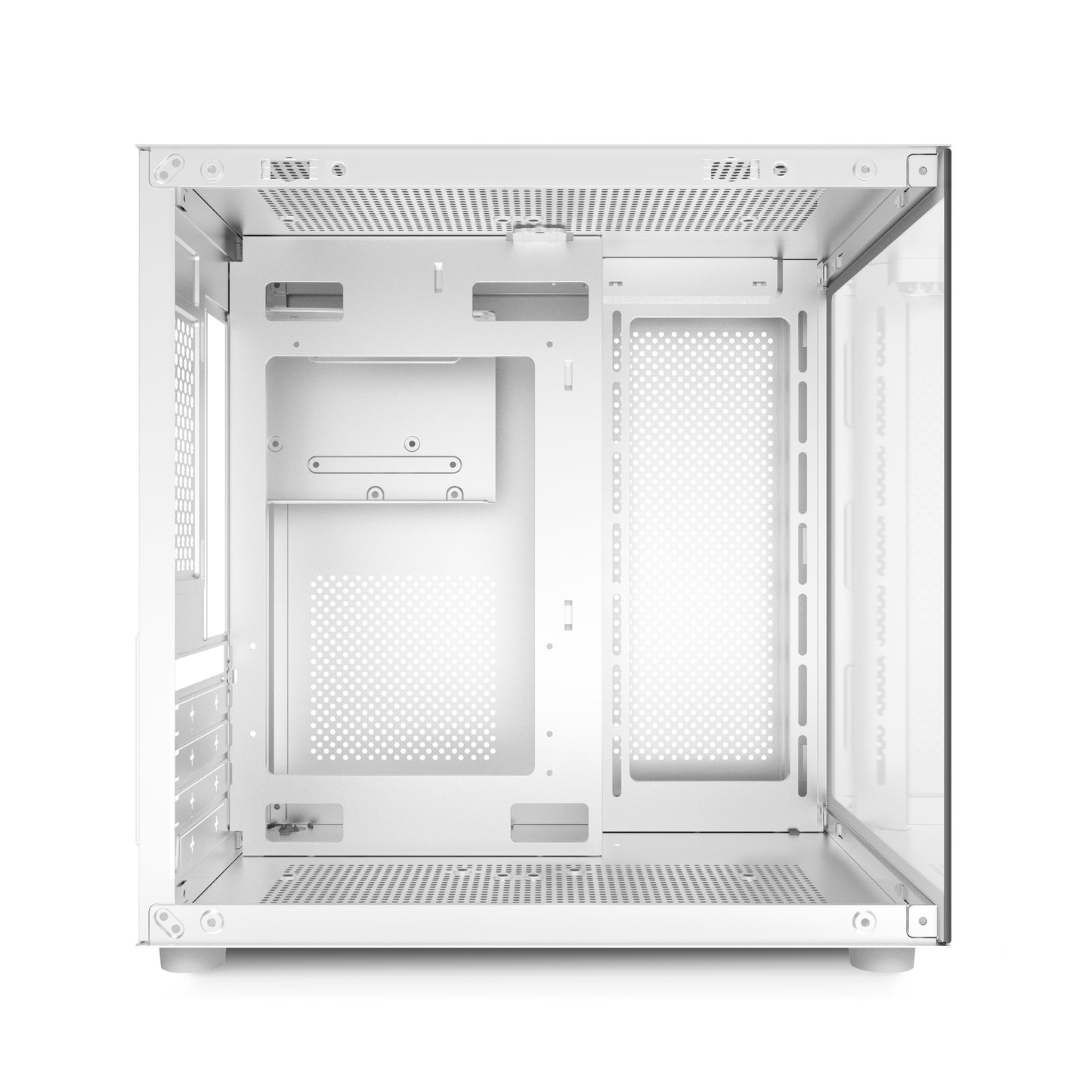 AOCZHTA 海景房S MATX海景房电脑机箱 双面钢化玻璃侧透 支持240水冷 USB3.0 支持320mm显卡 DIY电竞游戏机箱 黑色