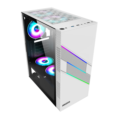 AOCZHTA 炫彩1号 ATX电竞电脑机箱 光效面板侧透机箱 支持ATX/Micro-ATX/ITX主板 USB3.0 支持310mm显卡 DIY游戏机箱 黑色
