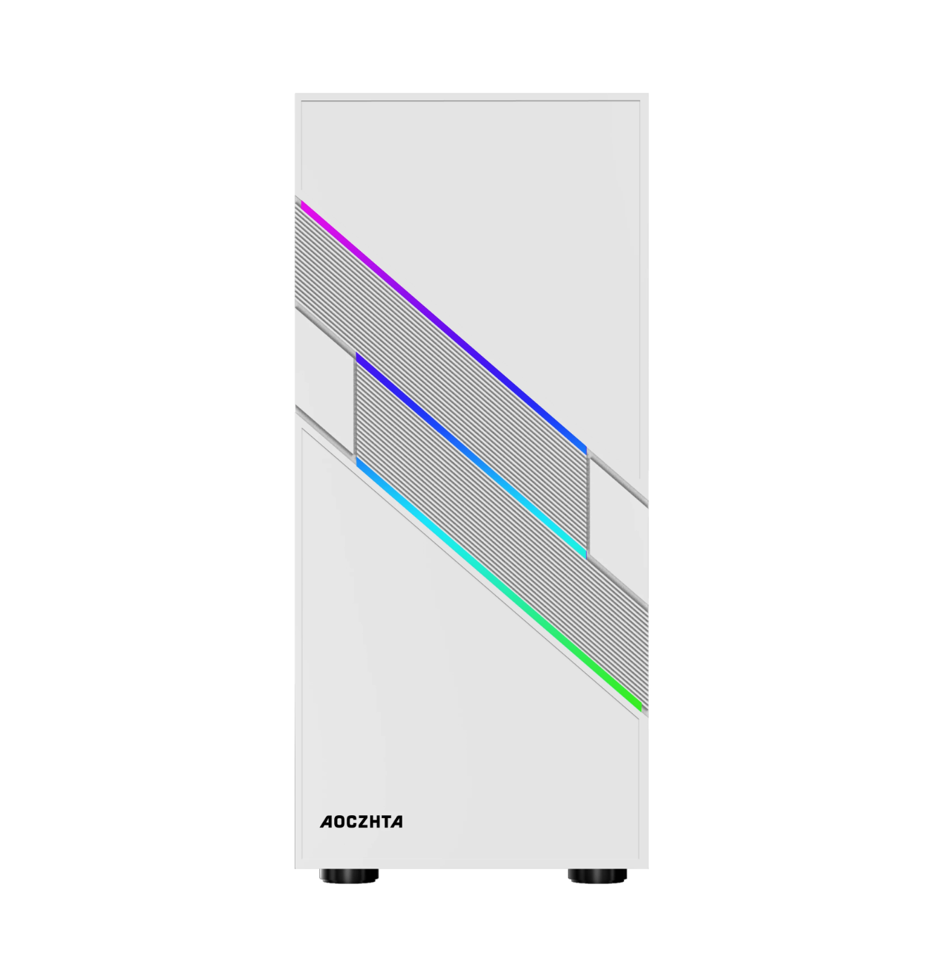 AOCZHTA 炫彩1号 ATX电竞电脑机箱 光效面板侧透机箱 支持ATX/Micro-ATX/ITX主板 USB3.0 支持310mm显卡 DIY游戏机箱 黑色